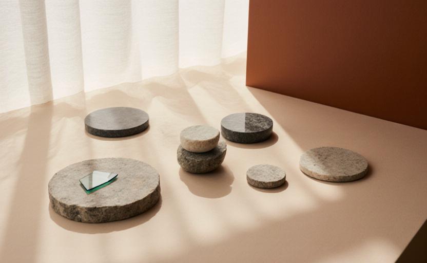 Minimalistisch circulair product design overzicht